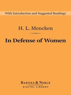cover image of In Defense of Women (Barnes & Noble Digital Library)